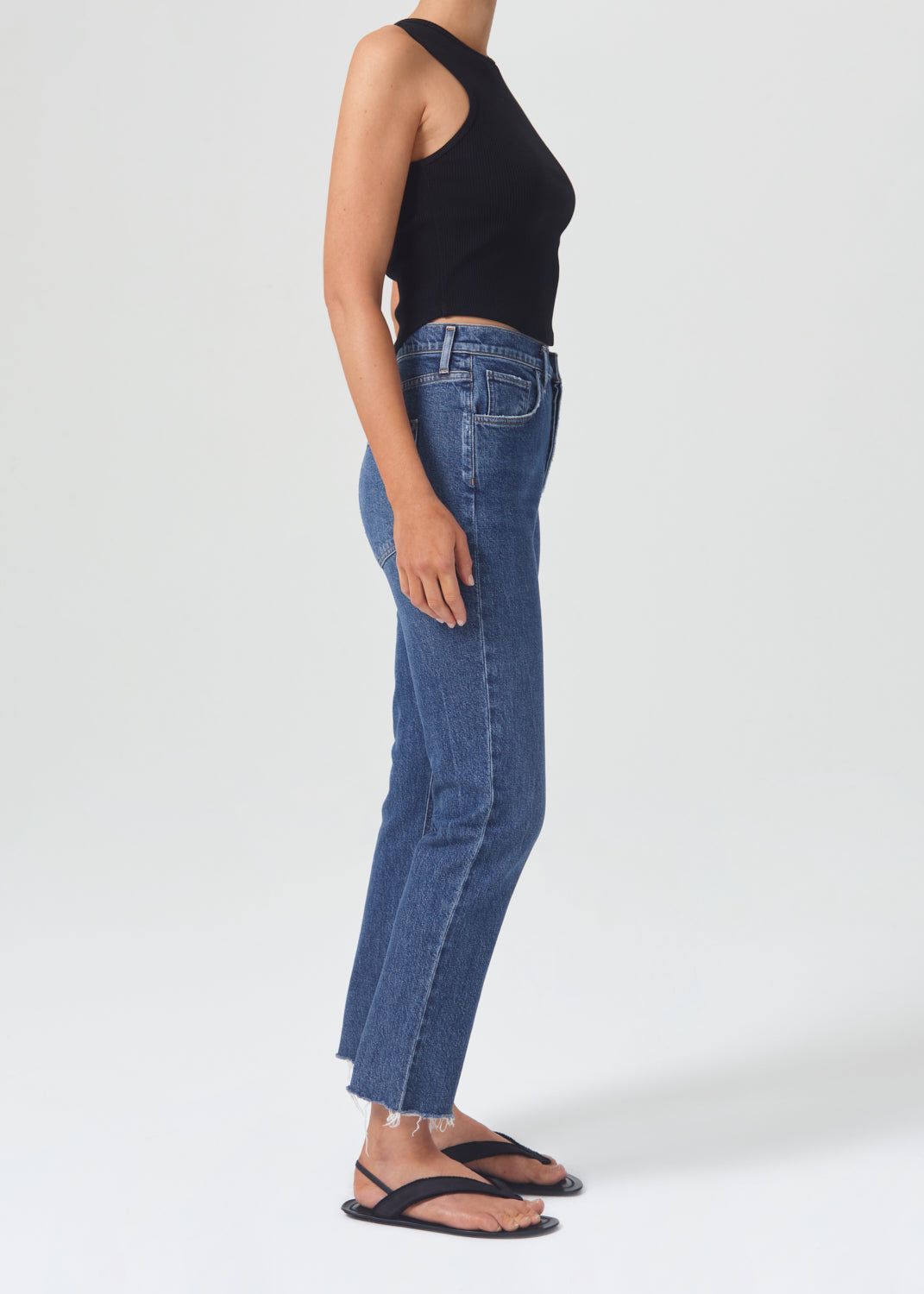 Agolde Riley High Rise Straight Crop Stretch Denim Dames Escape | XYK498327