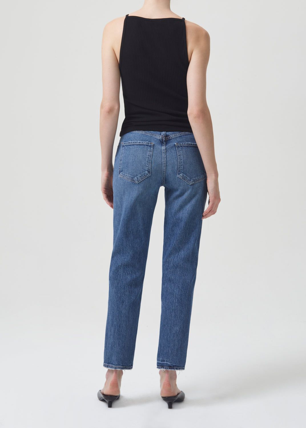 Agolde Riley Long High Rise Straight STRETCH Denim Dames Moor | JEG762594